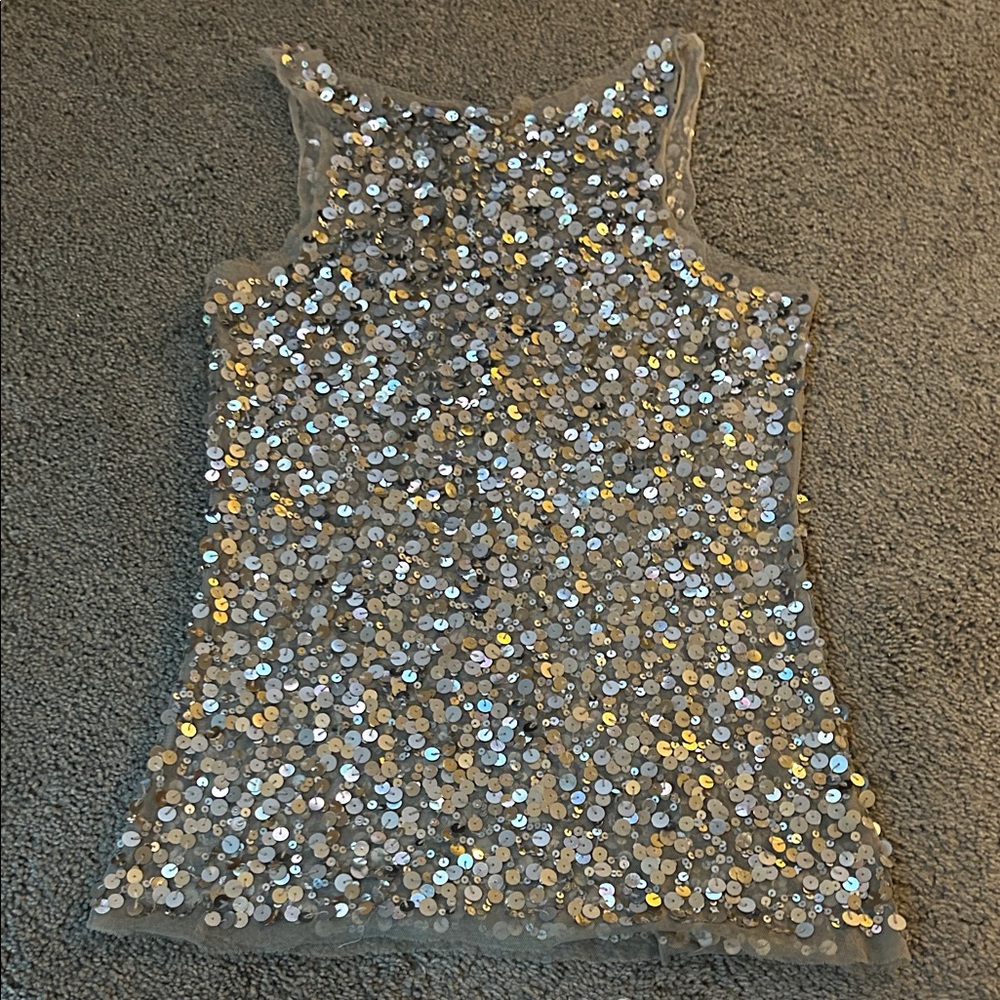 Vanity Sequin Tank Top - Silver and Gold - Picture 4 of 5